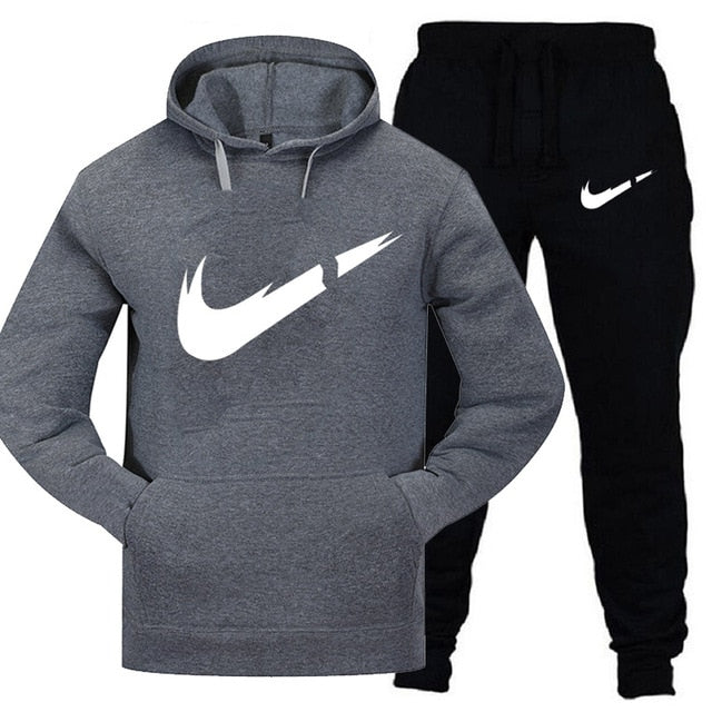 Track suit men's 2 sets of new fashion jacket men's sportswear hoodies spring and autumn brand men's hip hop hoodie sweatpants