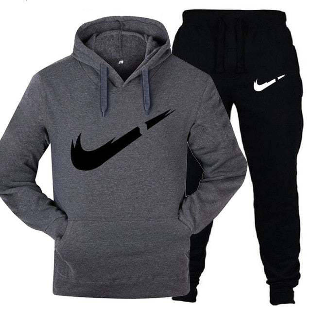 Track suit men's 2 sets of new fashion jacket men's sportswear hoodies spring and autumn brand men's hip hop hoodie sweatpants
