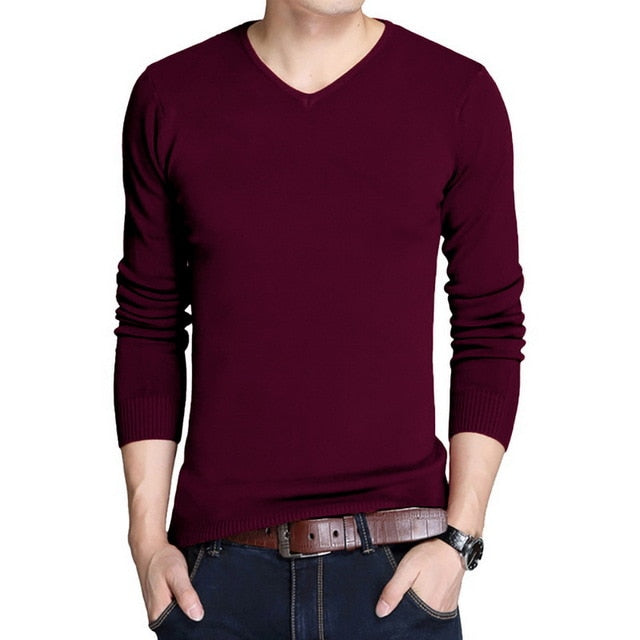 SHUJIN Spring Warm Turtleneck Sweater Men Fashion Solid Knitted Mens Sweaters 2018 Casual Male Double Collar Slim Pullover