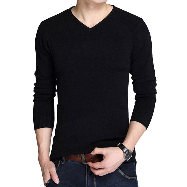 SHUJIN Spring Warm Turtleneck Sweater Men Fashion Solid Knitted Mens Sweaters 2018 Casual Male Double Collar Slim Pullover