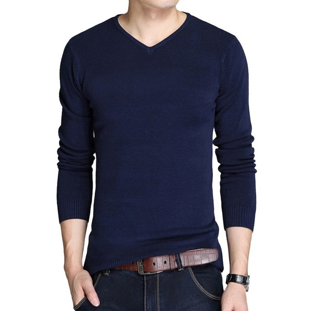 SHUJIN Spring Warm Turtleneck Sweater Men Fashion Solid Knitted Mens Sweaters 2018 Casual Male Double Collar Slim Pullover