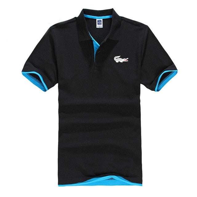 Men's Fashion New Polo Shirt 2019 Summer Short Sleeve Stand Collar Slim Casual Breathable Office Business Polo Short Sleeve