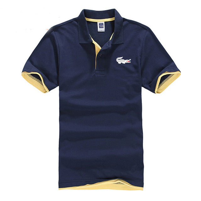 Men's Fashion New Polo Shirt 2019 Summer Short Sleeve Stand Collar Slim Casual Breathable Office Business Polo Short Sleeve