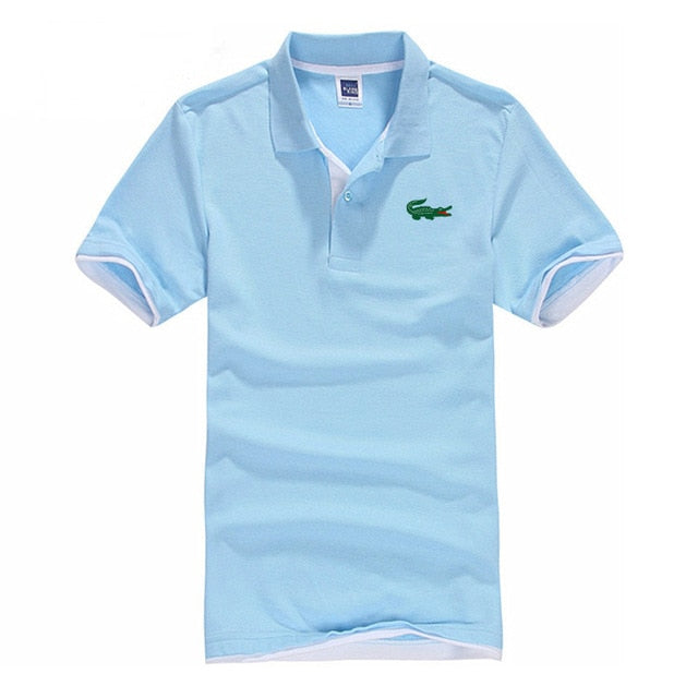 Men's Fashion New Polo Shirt 2019 Summer Short Sleeve Stand Collar Slim Casual Breathable Office Business Polo Short Sleeve