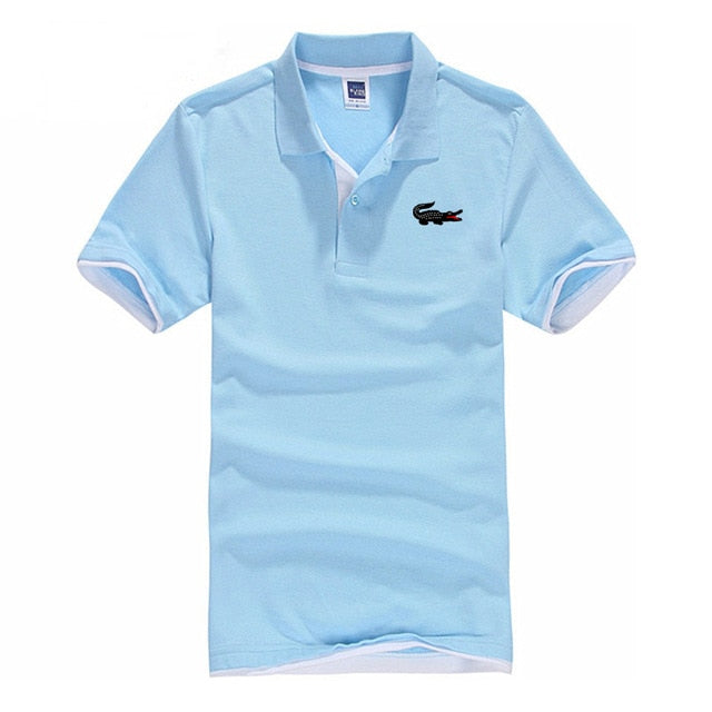 Men's Fashion New Polo Shirt 2019 Summer Short Sleeve Stand Collar Slim Casual Breathable Office Business Polo Short Sleeve