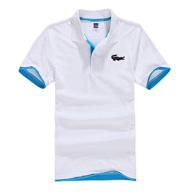 Men's Fashion New Polo Shirt 2019 Summer Short Sleeve Stand Collar Slim Casual Breathable Office Business Polo Short Sleeve